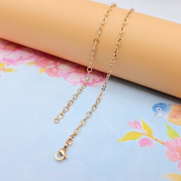 Elegant Rose Gold Plated Chain Necklace for Women - 19.7 Inches, XPNL0096 - Picture 9 of 12